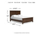 Danabrin  Panel Bed With Mirrored Dresser