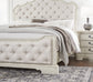 Arlendyne  Upholstered Bed With Mirrored Dresser And Chest