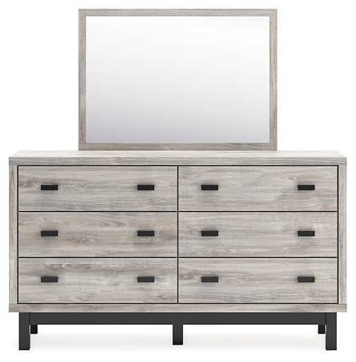 Vessalli  Panel Headboard With Mirrored Dresser And Chest