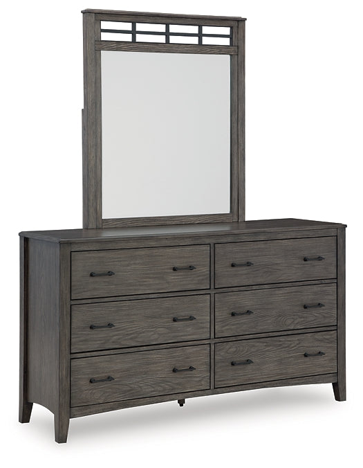 Montillan California  Panel Bed With Mirrored Dresser, Chest And Nightstand