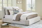 Cabalynn  Upholstered Bed With Mirrored Dresser And Nightstand