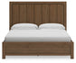 Cabalynn  Panel Bed With Storage With Mirrored Dresser