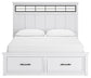 Ashbryn California  Panel Storage Bed With Mirrored Dresser, Chest And Nightstand