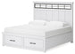 Ashbryn  Panel Storage Bed With Mirrored Dresser, Chest And Nightstand