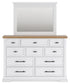 Ashbryn California  Panel Storage Bed With Mirrored Dresser