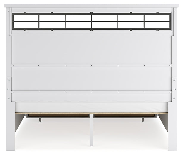 Ashbryn  Panel Storage Bed With Mirrored Dresser And Nightstand