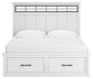 Ashbryn  Panel Storage Bed With Mirrored Dresser And Chest