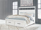 Ashbryn  Panel Storage Bed With Mirrored Dresser And Chest