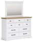 Ashbryn California  Panel Storage Bed With Mirrored Dresser And Chest