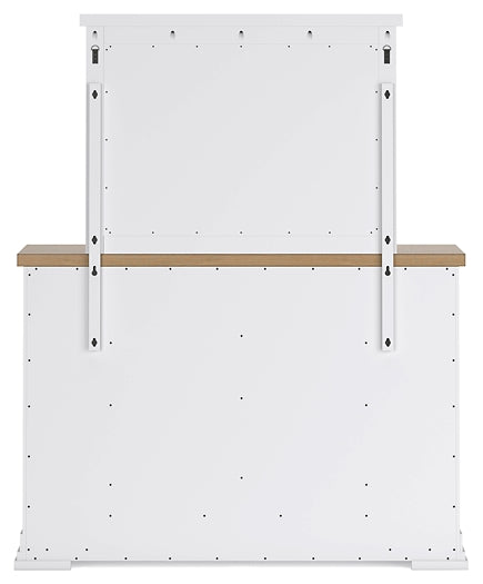 Ashbryn California  Panel Storage Bed With Mirrored Dresser And Chest