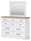 Ashbryn California  Panel Storage Bed With Mirrored Dresser And Chest