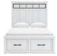 Ashbryn  Panel Storage Bed With Mirrored Dresser And Nightstand