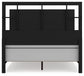 Covetown  Panel Bed With Mirrored Dresser