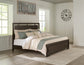 Covetown  Panel Bed With Mirrored Dresser, Chest And Nightstand