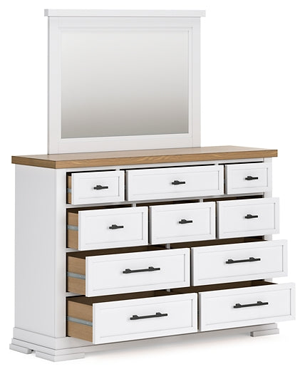 Ashbryn  Panel Storage Bed With Mirrored Dresser, Chest And Nightstand