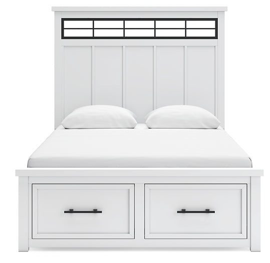 Ashbryn  Panel Storage Bed With Mirrored Dresser, Chest And Nightstand