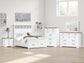 Ashbryn  Panel Storage Bed With Mirrored Dresser And Chest