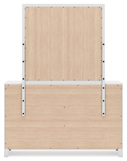 Binterglen  Panel Bed With Mirrored Dresser And Chest