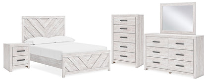 Cayboni  Panel Bed, Dresser, Mirror, Chest And Nightstand