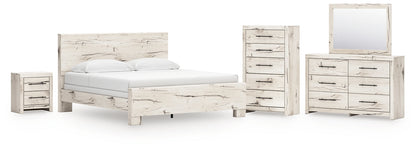 Lawroy  Panel Bed, Dresser, Mirror, Chest And Nightstand