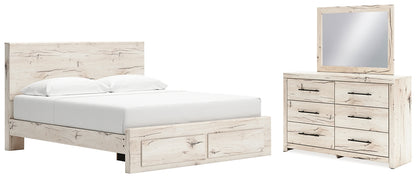 Lawroy  Panel Storage Bed, Dresser And Mirror