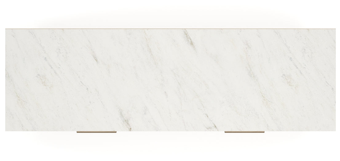 Cadmori  Upholstered Panel Bed With Mirrored Dresser And Chest