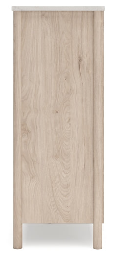 Cadmori  Upholstered Panel Bed With Mirrored Dresser And Chest