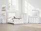 Chalanna  Upholstered Storage Bed With Mirrored Dresser, Chest And Nightstand