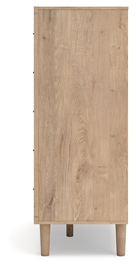 Cielden  Panel Bed With Mirrored Dresser, Chest And Nightstand