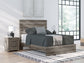 Graystorm  Panel Bed With Mirrored Dresser, Chest And Nightstand