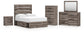 Graystorm  Panel Bed With Storage With Mirrored Dresser, Chest And Nightstand