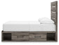 Graystorm  Panel Bed With Storage With Mirrored Dresser