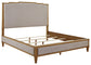 Sharlance California  Upholstered Panel Bed With Mirrored Dresser And Chest