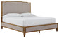 Sharlance California  Upholstered Panel Bed With Mirrored Dresser And Nightstand