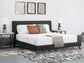 Cadmori  Upholstered Bed With Mirrored Dresser