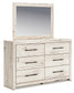 Lawroy  Panel Bed With Storage With Mirrored Dresser And Chest