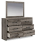 Graystorm  Panel Bed With Mirrored Dresser And Nightstand