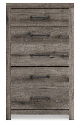 Graystorm  Panel Bed With Mirrored Dresser And Chest