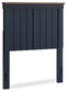 Landocken  Panel Headboard With Mirrored Dresser And Nightstand