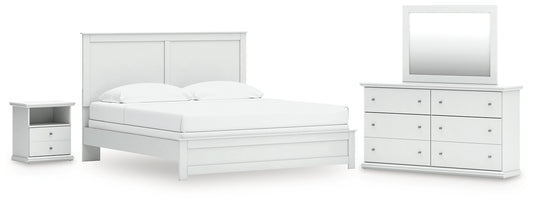 Bostwick Shoals  Panel Bed With Mirrored Dresser And Nightstand