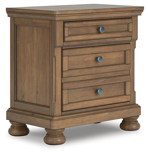 Feddinger  Storage Sleigh Bed With Mirrored Dresser And Nightstand