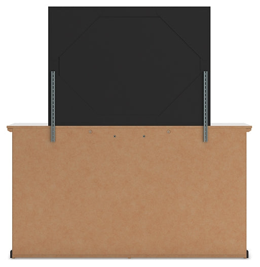 Maribel  Panel Bed With Mirrored Dresser And Chest