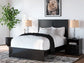 Maribel  Panel Bed With Mirrored Dresser And Chest