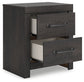 Hollivern  Panel Bed With Storage With Mirrored Dresser And Nightstand