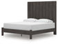 Fraluna  Panel Bed With Mirrored Dresser