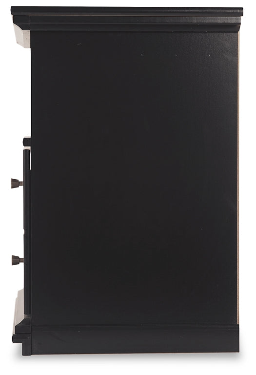 Maribel  Panel Bed With Mirrored Dresser And Nightstand