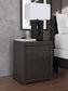 Fraluna  Panel Bed With Mirrored Dresser And Nightstand