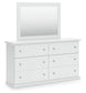 Bostwick Shoals  Panel Bed With Mirrored Dresser And Chest