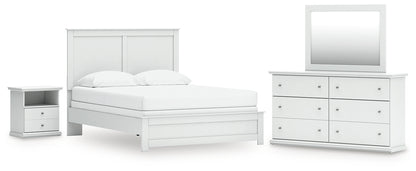 Bostwick Shoals  Panel Bed With Mirrored Dresser And Nightstand