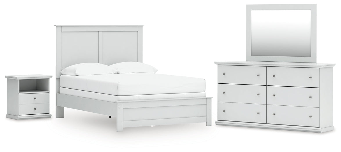 Bostwick Shoals  Panel Bed With Mirrored Dresser And Nightstand